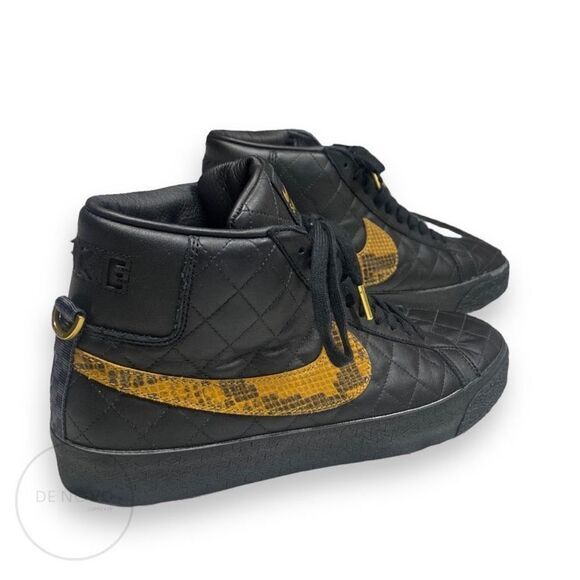 nike blazer black and gold